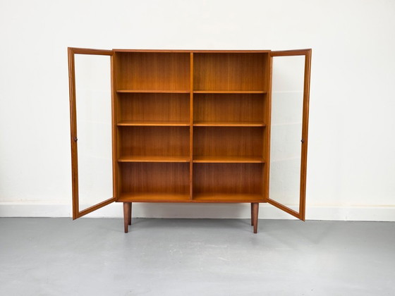 Teak Cabinet With Glass Doors From Omann Jun, 1960s – Display cabinets, Wood (photo 4 of 20)