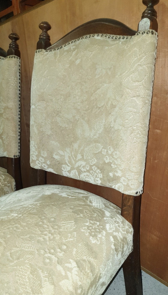 6 Sillas de Comedor Clásicas de Roble – Textile, Wood (photo 2 of 9)