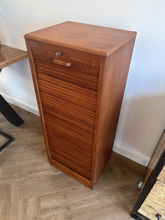 Image 1 of Vintage filing/rolling door cabinet