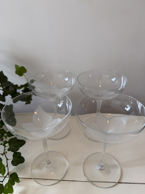 Image 1 of Set of 4 coupe champagne glasses