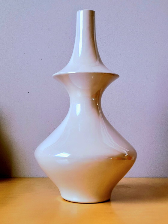 Image 1 of Vase en céramique blanche 