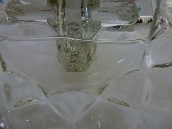 Image 1 of 2 bougeoirs en verre pressé Art Déco Feigl & Morawetz
