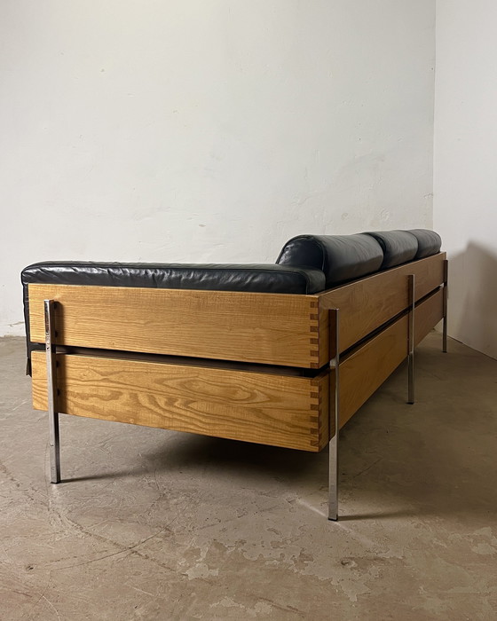 Image 1 of Divano “Forum” di Robin Day per Habitat – pelle cioccolato, 1990