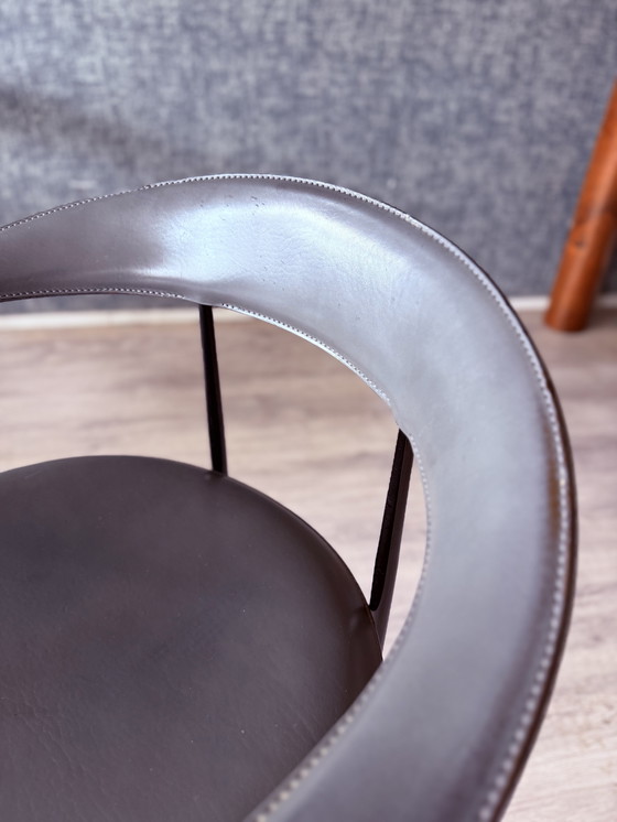 Image 1 of 4x poltrone vintage in pelle Fasem p40, Vegni & Gualtierotti, anni '90