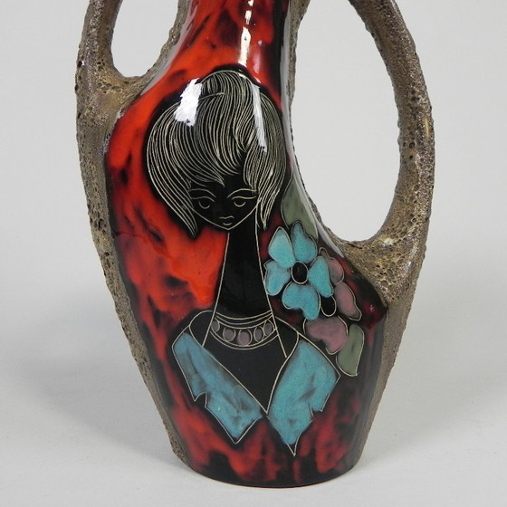 Image 1 of Vallauris Fat Lava Vase, 1950er Jahre