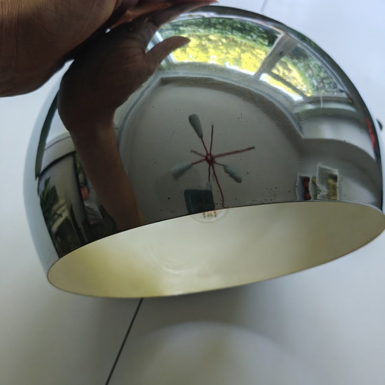 Image 1 of Vintage Space Age Chrome Pendant Lamp
