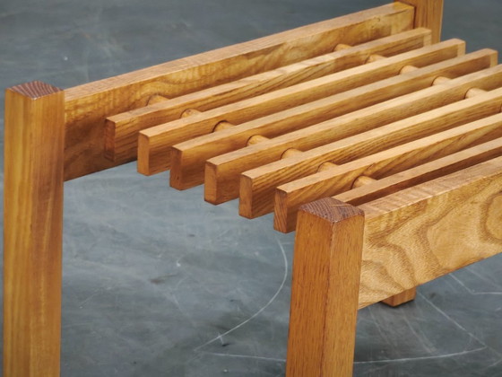 Mid-Century Ash Wood Plant Stand, Czechoslovakia, 1960s – Plant table (photo 3 of 9)