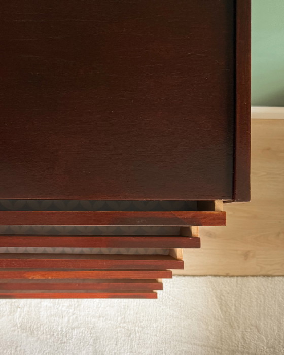 Image 1 of Vintage Deense ladekast met 6 laden