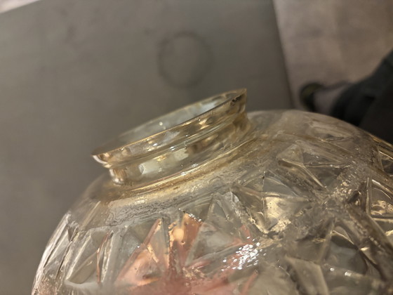 Image 1 of Vintage Glazen Bol Lampenkap 25cm (Met Poot)