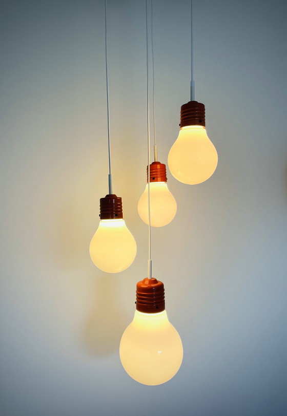 Image 1 of Vintage 1970s Light bulb lamp pendant - Brillant Leuchten 