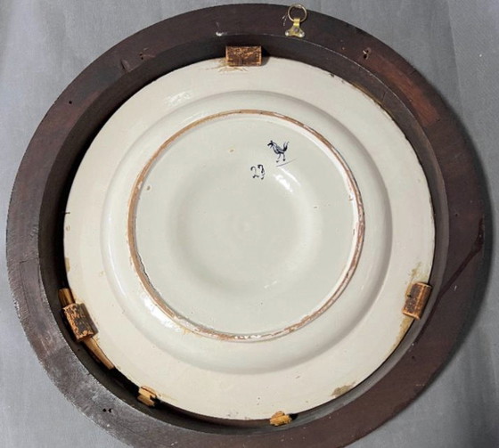 Image 1 of Grande assiette en porcelaine de Cantagalli, Italie, 19e siècle. Plat en majolique, style Urbino, peint à la main.