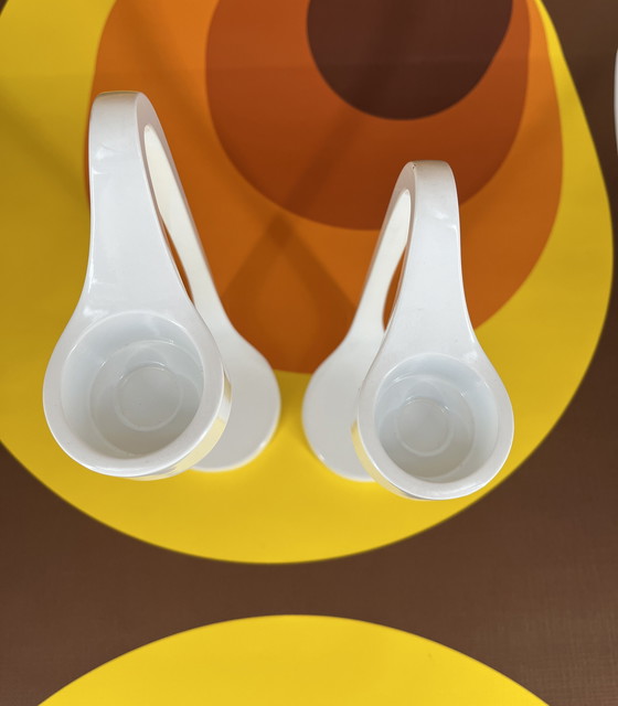 Image 1 of 2x Bougeoir Vintage IKEA 'Jatteviktig' Design Monica Mulder 1990