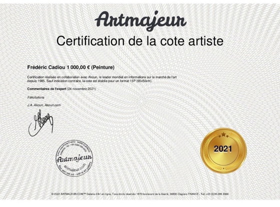 Image 1 of Huile sur châssis entoilé.   Format 41x33cm. 