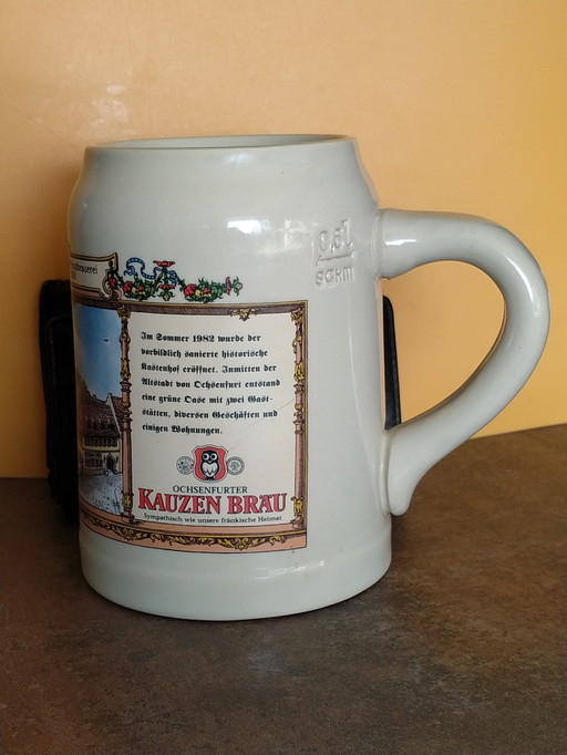 3 vecchi barattoli di birra originali, due con coperchio originale, l'ultimo è Rüde daheim/RHSpossed Gasse.