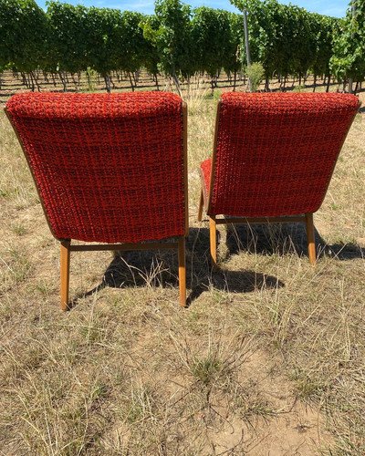 Jens Risom Poltrona Lounge Chair Anni '40 '50 Rosso Boucle Vostra Knoll – Poltrone (photo 8 of 38)
