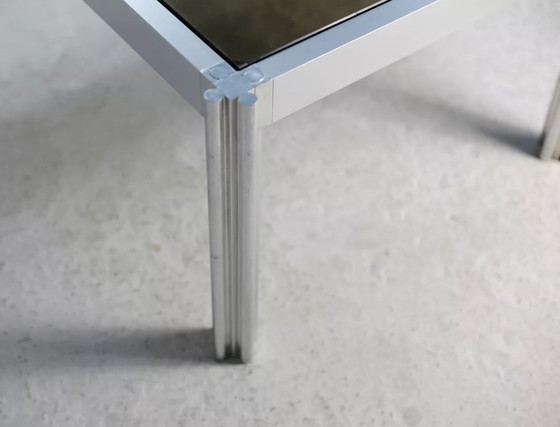 Image 1 of Tavolino da caffè in acciaio e vetro fumé, Mobili