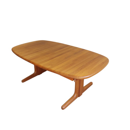 Table basse danoise vintage, extensible et réglable en hauteur
