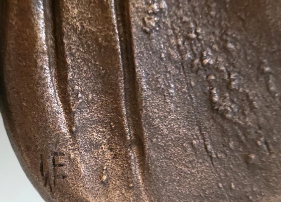 Image 1 of Monumental Sculptural Bronze Wall or Table Lamp 1960's