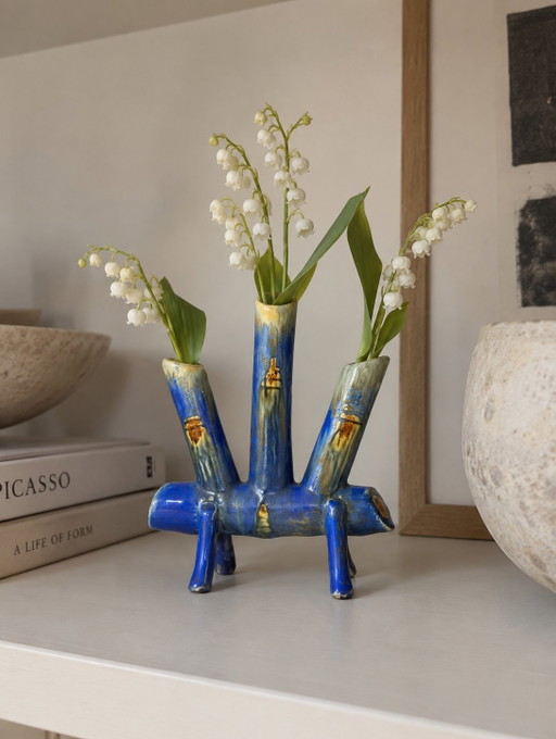 Art Deco Pique-Fleurs by Faïencerie de Thulin, Belgium – vazen, Ceramic (photo 2 of 12)