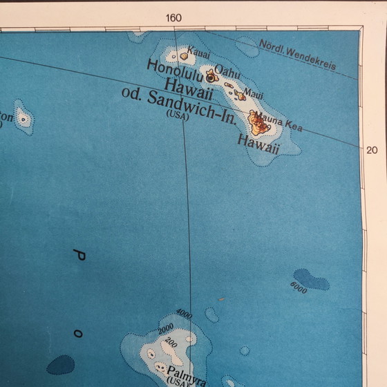 XXL Vintage School Map / Topography of Australia / 1950 – Wall decoration, Textile (photo 8 of 11)