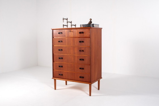 Image 1 of Cómoda de teca de mediados de siglo, moderna y escandinava, década de 1960