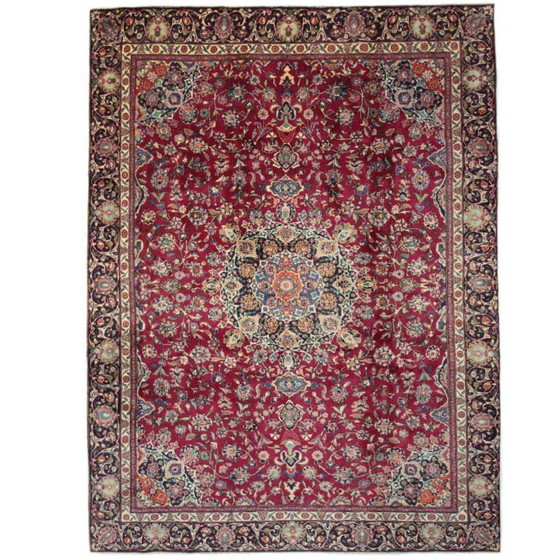 Image 1 of Hand-knotted Persian carpet Mashhad 370x270