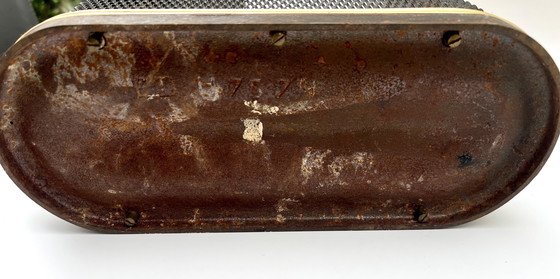 Image 1 of Elegante porta legna/porta giornali – rete metallica con cornice in ottone