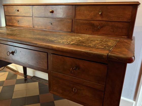 Antique Louis Philippe Style Desk – Leather, Wood (photo 3 of 11)