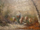 Oil on panel: M. Ferran, "Autumn Landscape" (32 x 27)