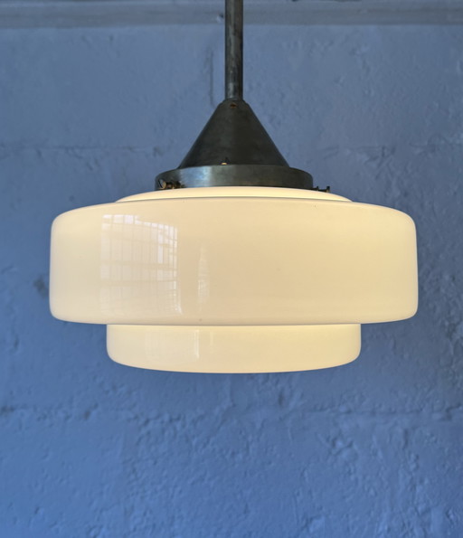 Art Deco opaline chandelier in the Bauhaus style