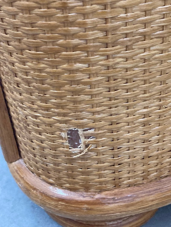Image 1 of Vintage rattan sideboard with curved drawers, 1970s 