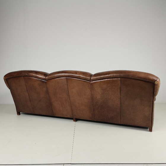 Sofá de cuero estilo Howard & Sons inglés – Siglo XX – Sofás de 3 plazas, Leather (photo 8 of 12)