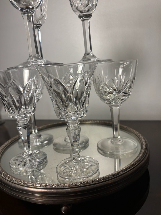 8 Saint Louis glazen (3 modellen), Glazen & Karaffen, Kristal, Transparant (foto 11 van 15)