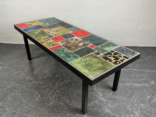 Table basse en céramique française des années 1960