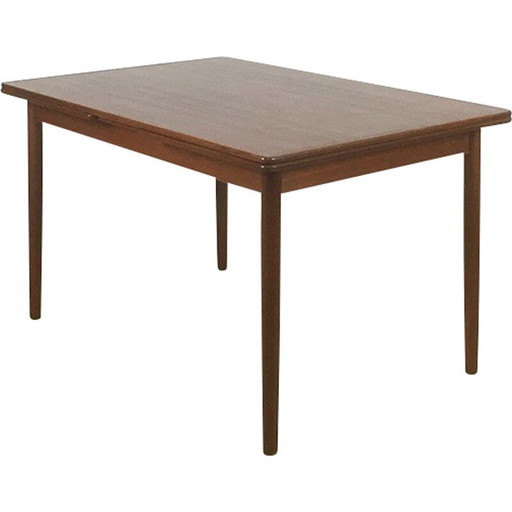 Table de salle à manger scandinave vintage avec rallonges en teck par Willy Sigh pour H. Sigh and Sons, Danemark 1960