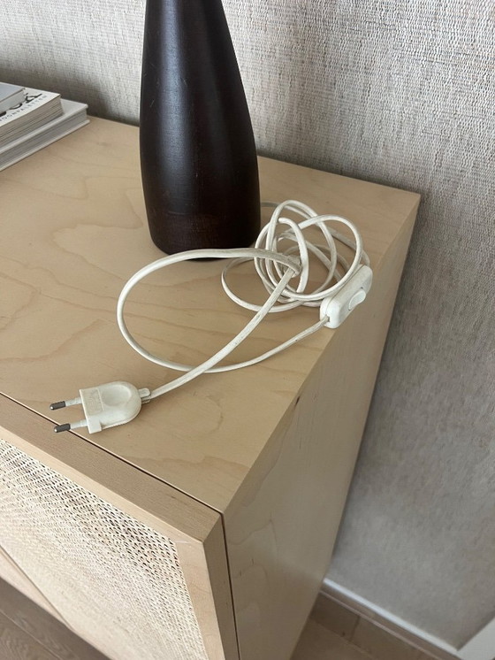 Image 1 of Vintage Ikea Lans tafellamp donker hout