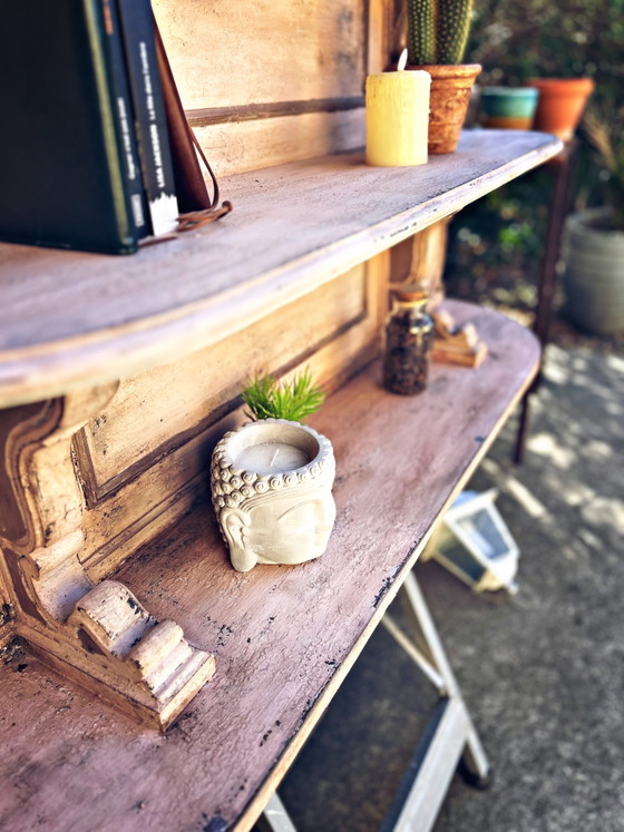 Saint-Hubert wandplank van massief hout – 19e eeuw – Antieke patina – Wandrek, Wood (photo 8 of 12)