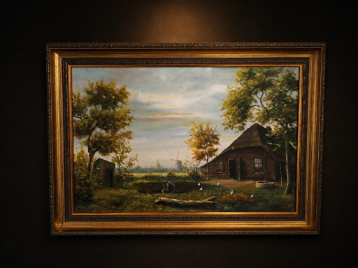 Backyard – schilderijen tekeningen, Canvas