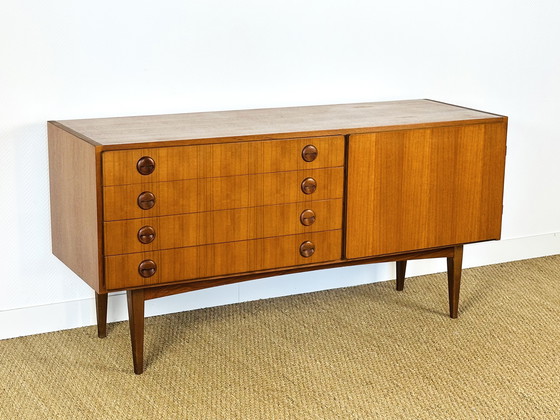 Image 1 of Minimalist Scandinavian teak sideboard, 1960s