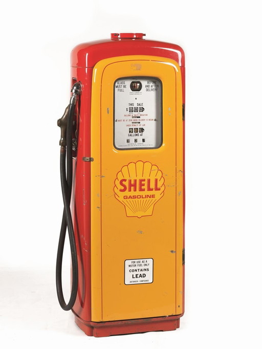 Pompe à essence Shell - Icône restaurée de l'Amérique du 20e siècle