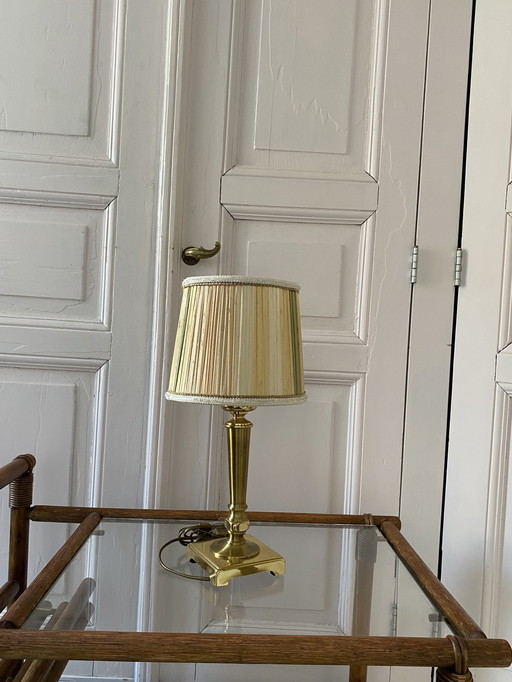 Vintage Herda Tafellamp Regency Met Vintage Kap
