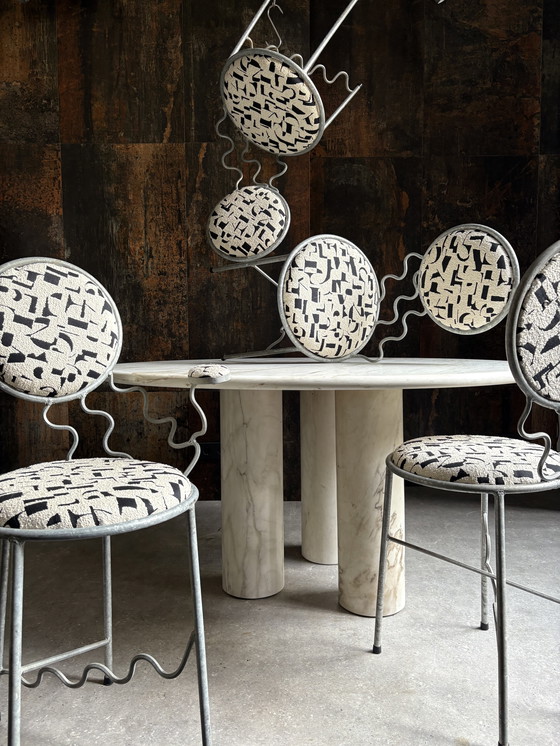 Image 1 of Set (4) sedie da pranzo stile Memphis