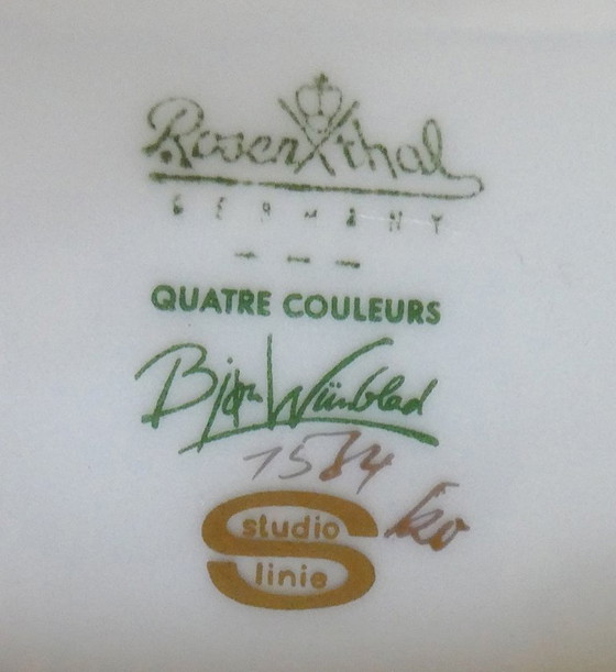 Image 1 of Rare offering bowl / plate, Rosenthal, Björn Wiinblad, porcelain, gold