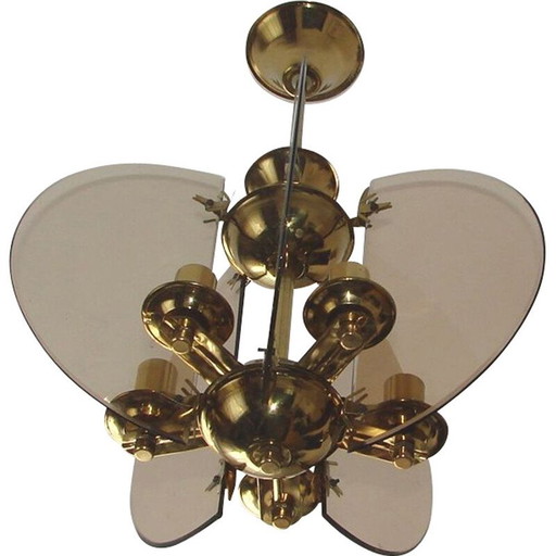 Lampada a sospensione vintage, anni '70