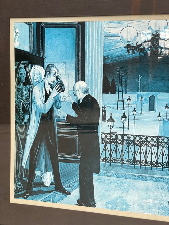 Image 1 of Estampe de Paul Delvaux encadrée