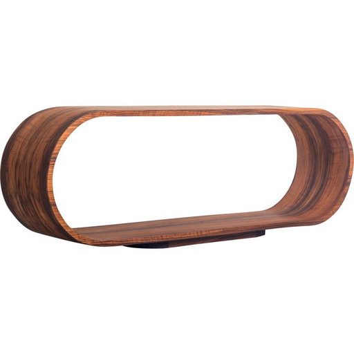 Mueble de TV vintage en nogal curvado