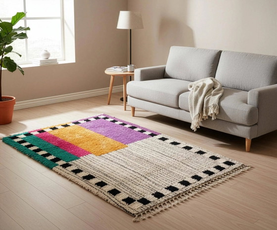 Alfombra bereber única hecha a mano 3x2 m – Wool (photo 3 of 10)
