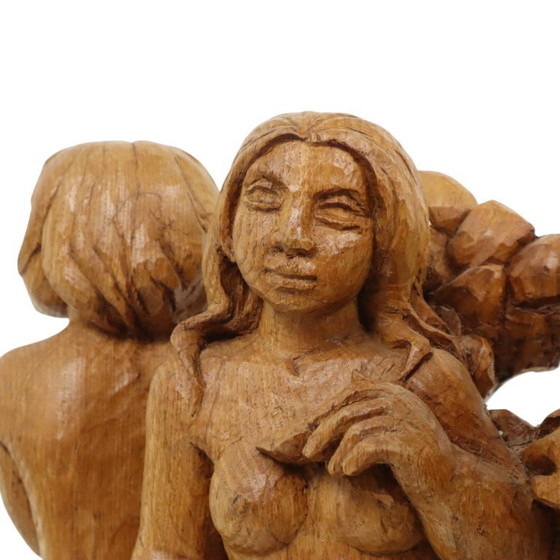 Image 1 of Estatua de roble, mujer desnuda, Fonteyne