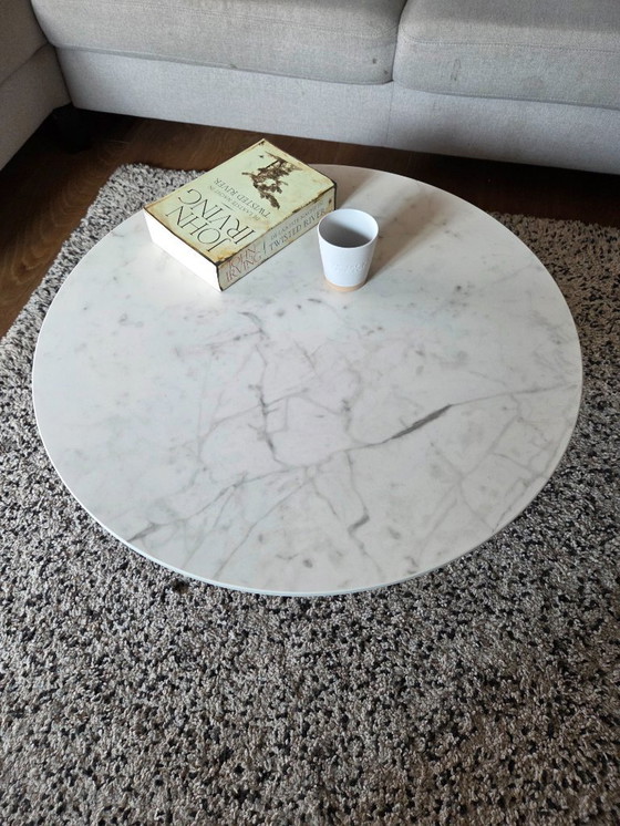 Image 1 of Unit 14 ceramic coffee table Carrara white - diameter 70cm - perfect condition