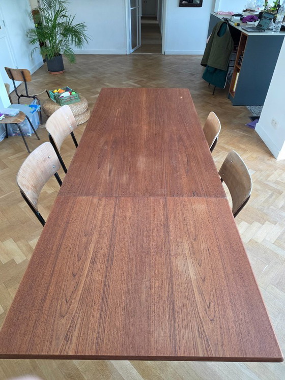 Image 1 of Deense Mid-Century Designer Eettafel in Teak – Larsen & Bender Madsen – Næstved, ca. 1960